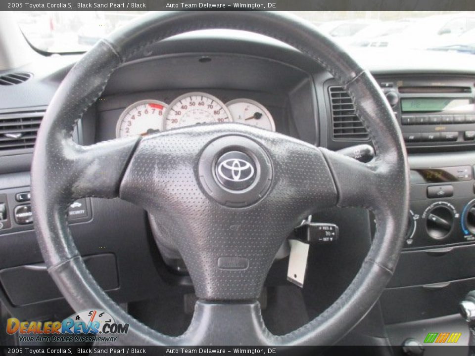 2005 Toyota Corolla S Black Sand Pearl / Black Photo #12