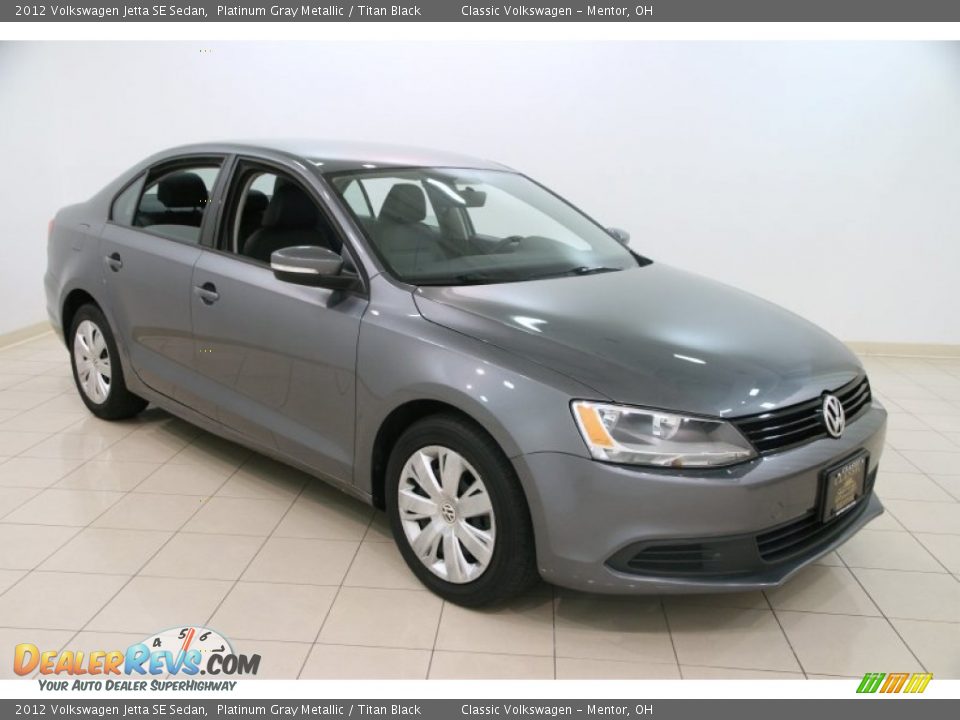 2012 Volkswagen Jetta SE Sedan Platinum Gray Metallic / Titan Black Photo #1