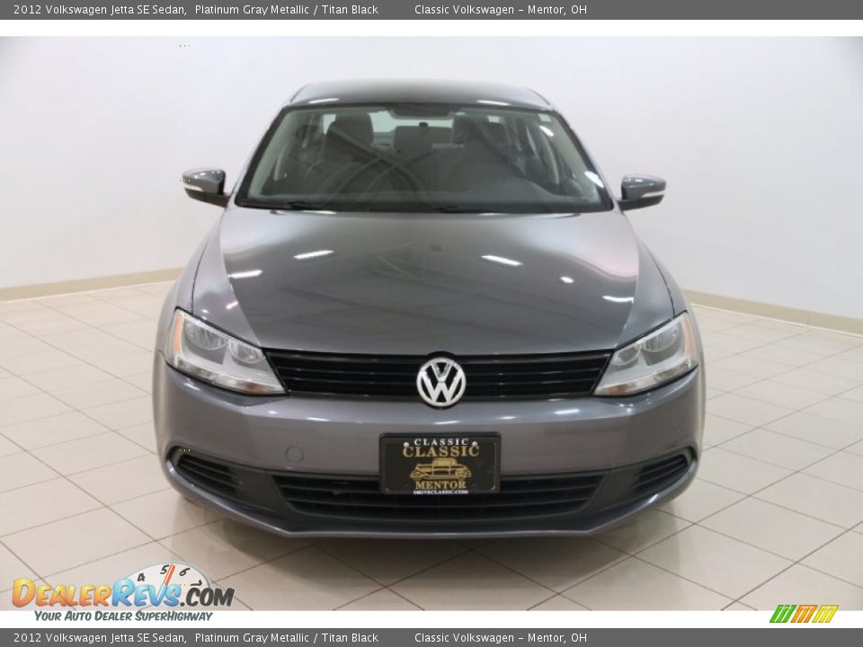 2012 Volkswagen Jetta SE Sedan Platinum Gray Metallic / Titan Black Photo #2