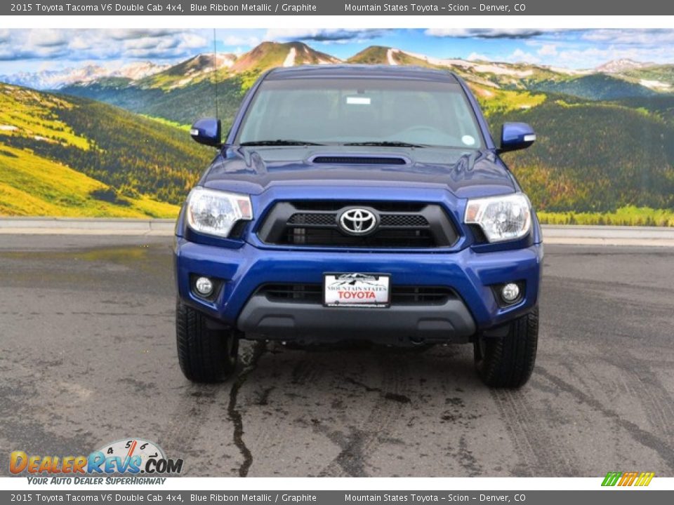 2015 Toyota Tacoma V6 Double Cab 4x4 Blue Ribbon Metallic / Graphite Photo #2