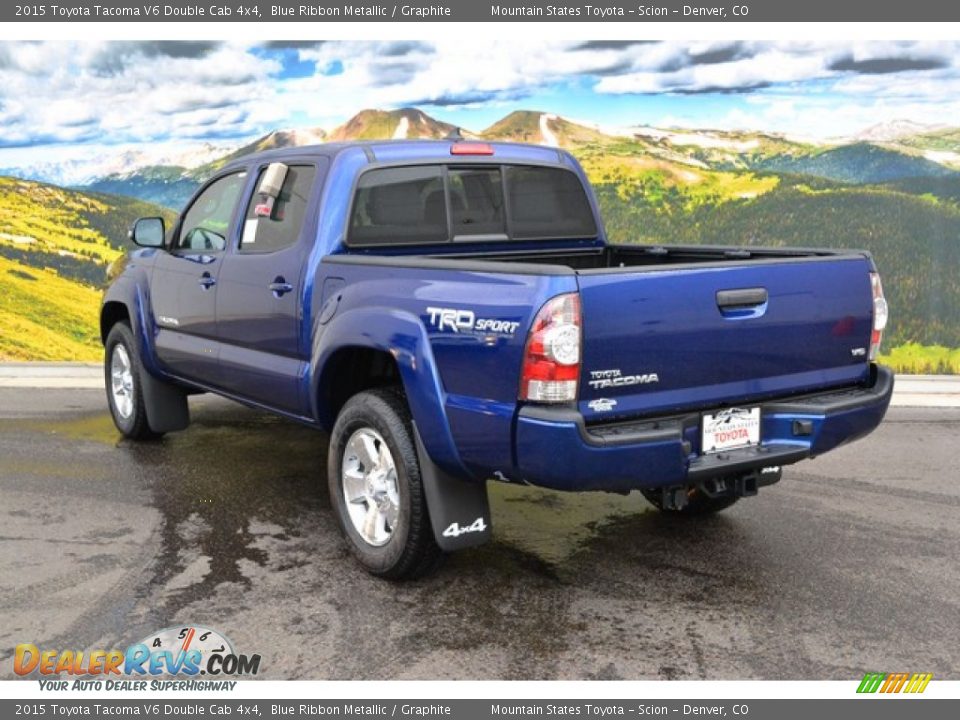 2015 Toyota Tacoma V6 Double Cab 4x4 Blue Ribbon Metallic / Graphite Photo #3