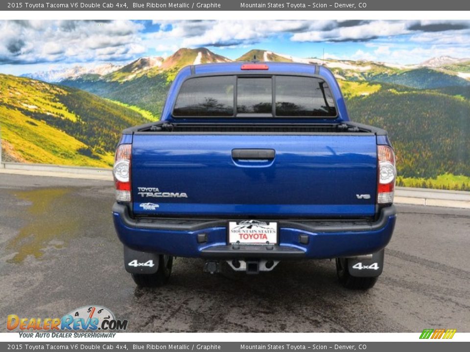 2015 Toyota Tacoma V6 Double Cab 4x4 Blue Ribbon Metallic / Graphite Photo #4