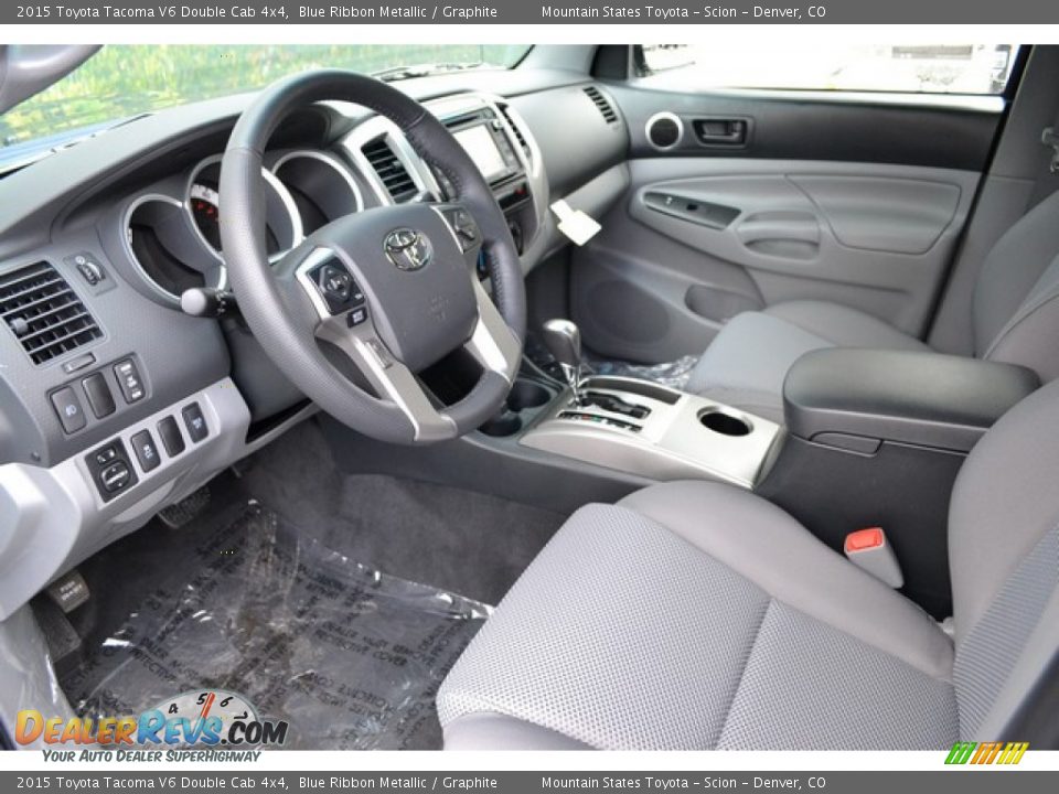 2015 Toyota Tacoma V6 Double Cab 4x4 Blue Ribbon Metallic / Graphite Photo #5