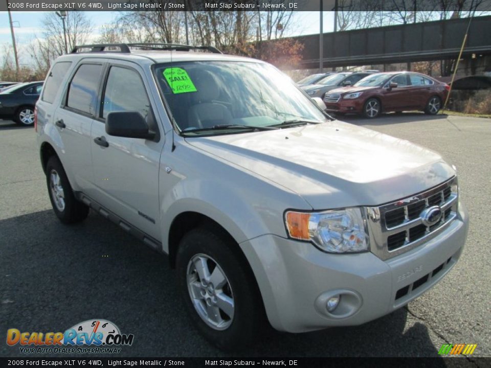 2008 Ford Escape XLT V6 4WD Light Sage Metallic / Stone Photo #4