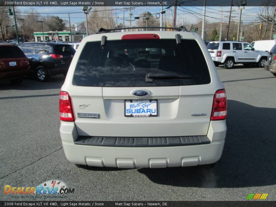 2008 Ford Escape XLT V6 4WD Light Sage Metallic / Stone Photo #7