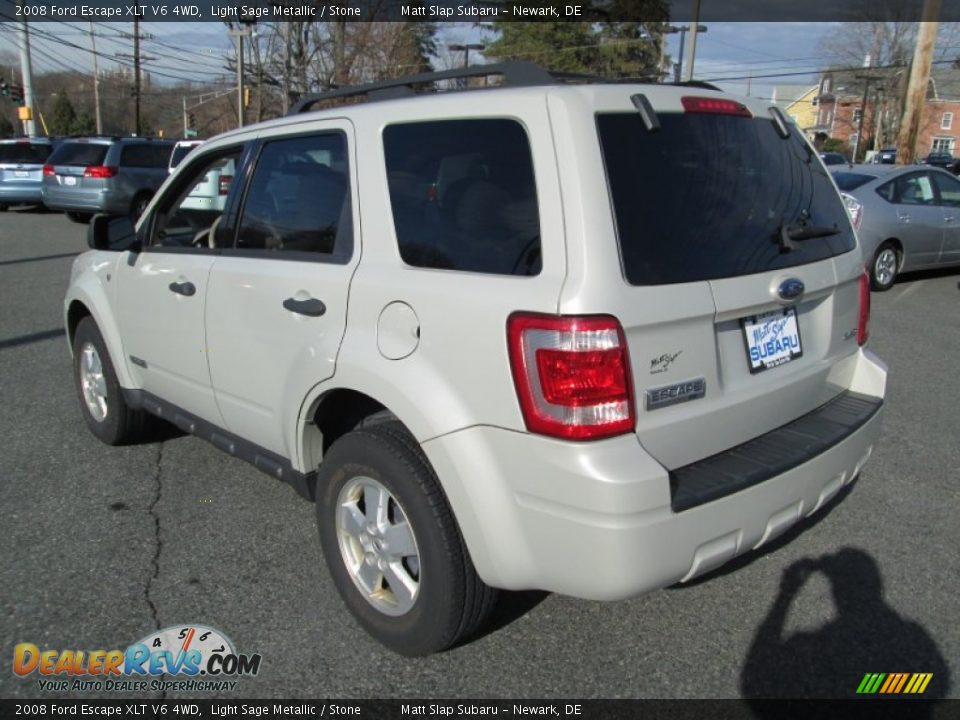 2008 Ford Escape XLT V6 4WD Light Sage Metallic / Stone Photo #8