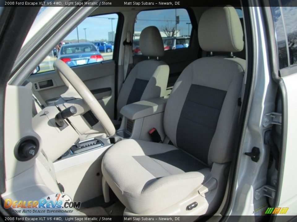 2008 Ford Escape XLT V6 4WD Light Sage Metallic / Stone Photo #14