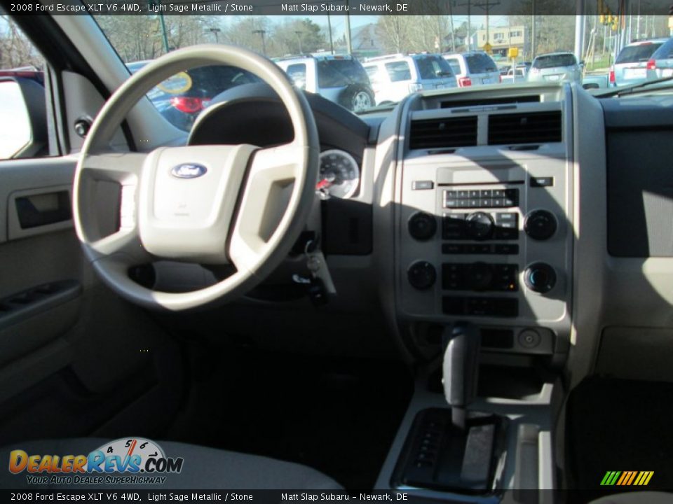 2008 Ford Escape XLT V6 4WD Light Sage Metallic / Stone Photo #16