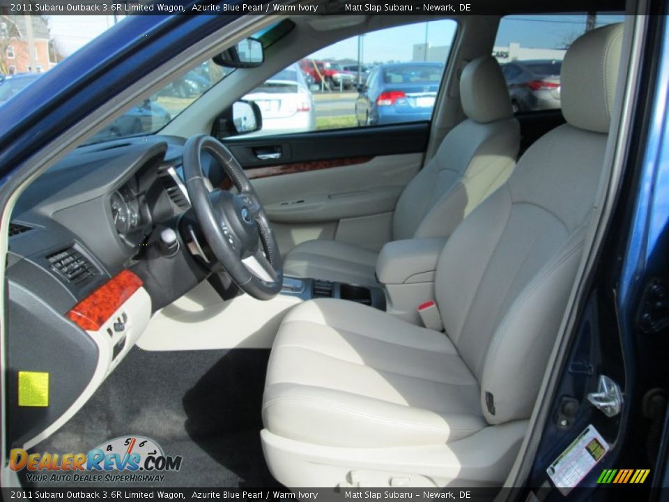 2011 Subaru Outback 3.6R Limited Wagon Azurite Blue Pearl / Warm Ivory Photo #11