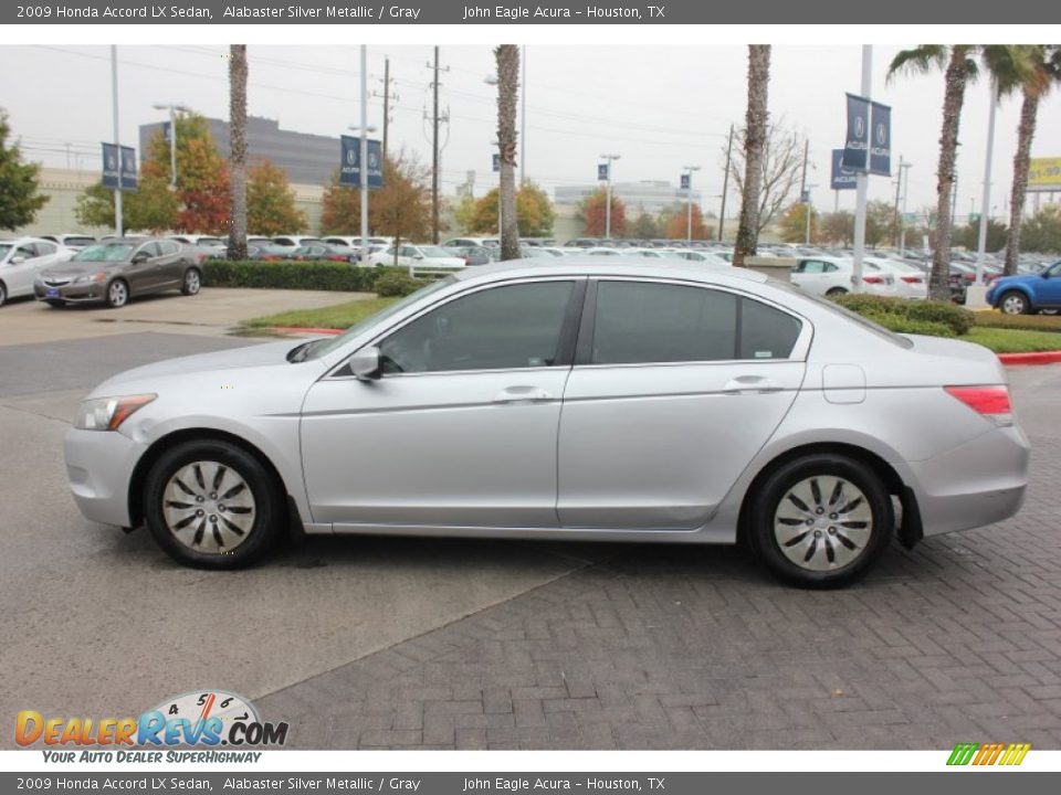 2009 Honda Accord LX Sedan Alabaster Silver Metallic / Gray Photo #4