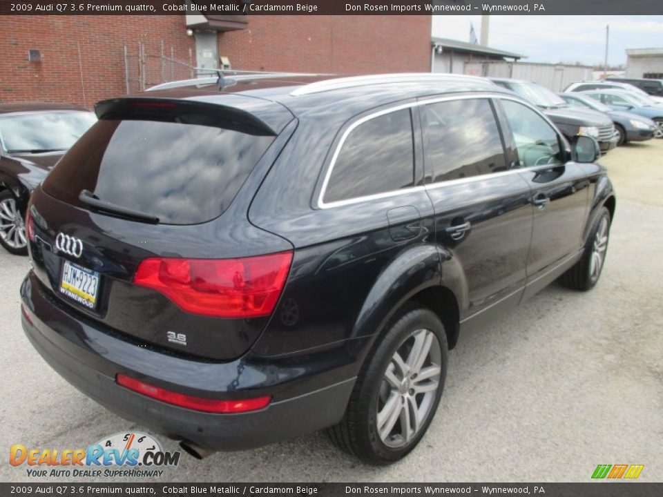 2009 Audi Q7 3.6 Premium quattro Cobalt Blue Metallic / Cardamom Beige Photo #3