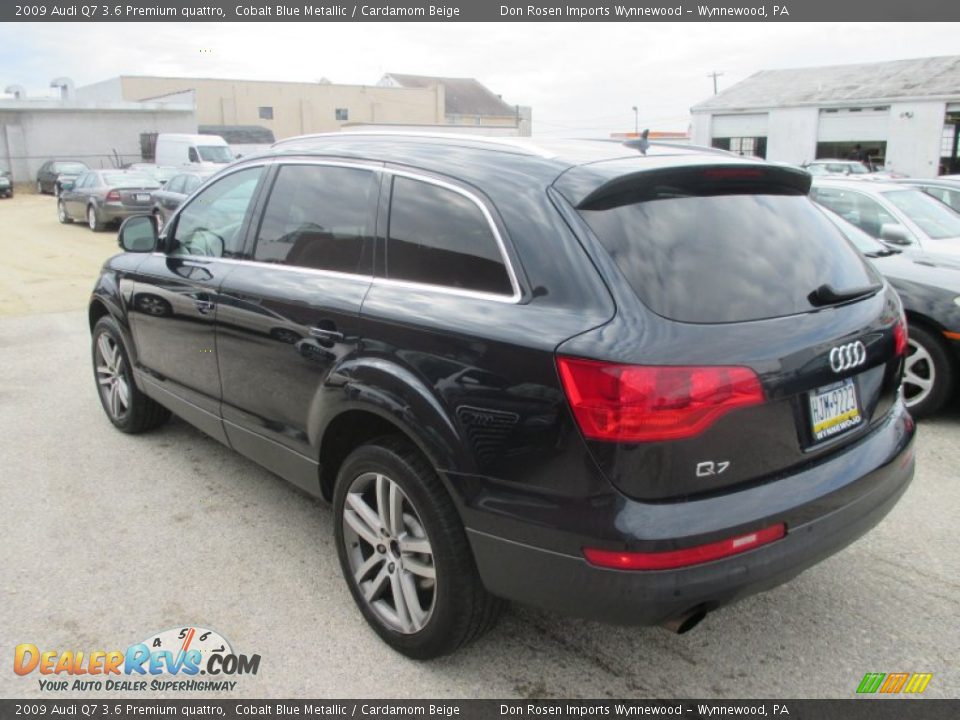 2009 Audi Q7 3.6 Premium quattro Cobalt Blue Metallic / Cardamom Beige Photo #7