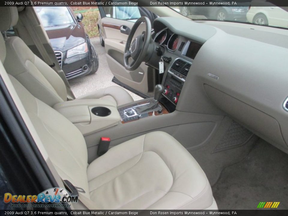 2009 Audi Q7 3.6 Premium quattro Cobalt Blue Metallic / Cardamom Beige Photo #10