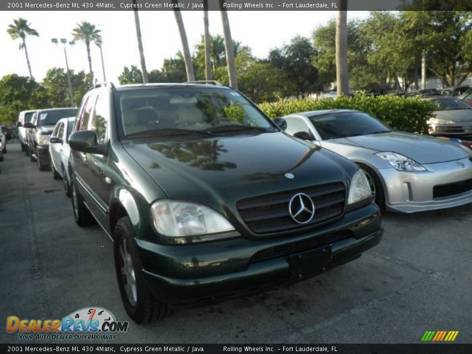 2001 Mercedes-Benz ML 430 4Matic Cypress Green Metallic / Java Photo #2