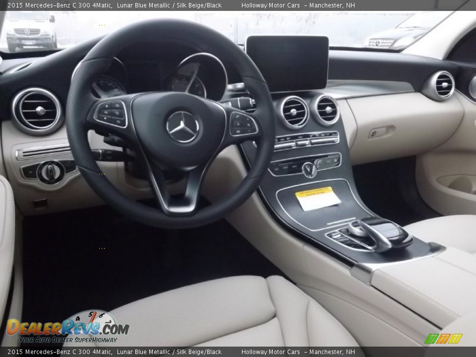 2015 Mercedes-Benz C 300 4Matic Lunar Blue Metallic / Silk Beige/Black Photo #7