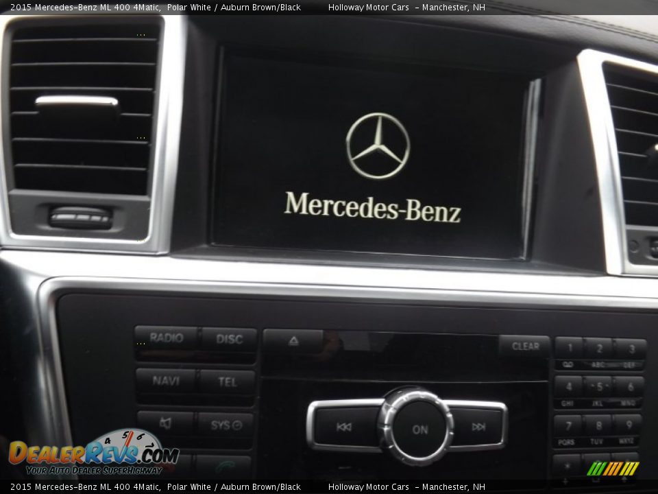 2015 Mercedes-Benz ML 400 4Matic Polar White / Auburn Brown/Black Photo #10