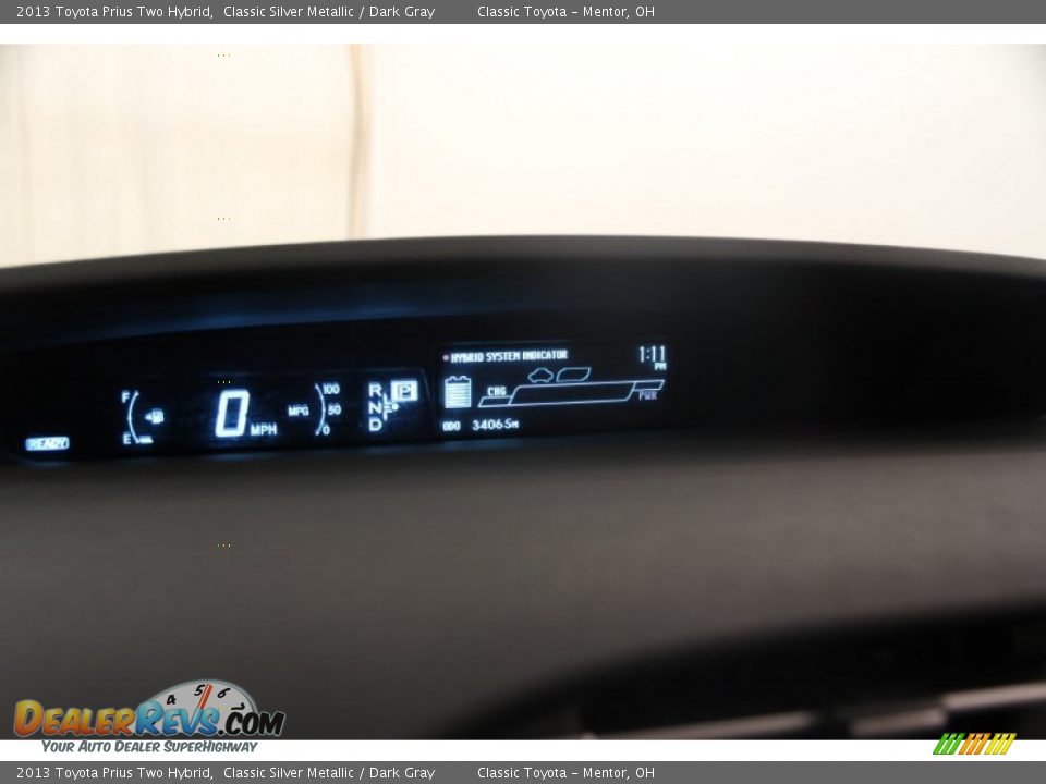 2013 Toyota Prius Two Hybrid Classic Silver Metallic / Dark Gray Photo #8