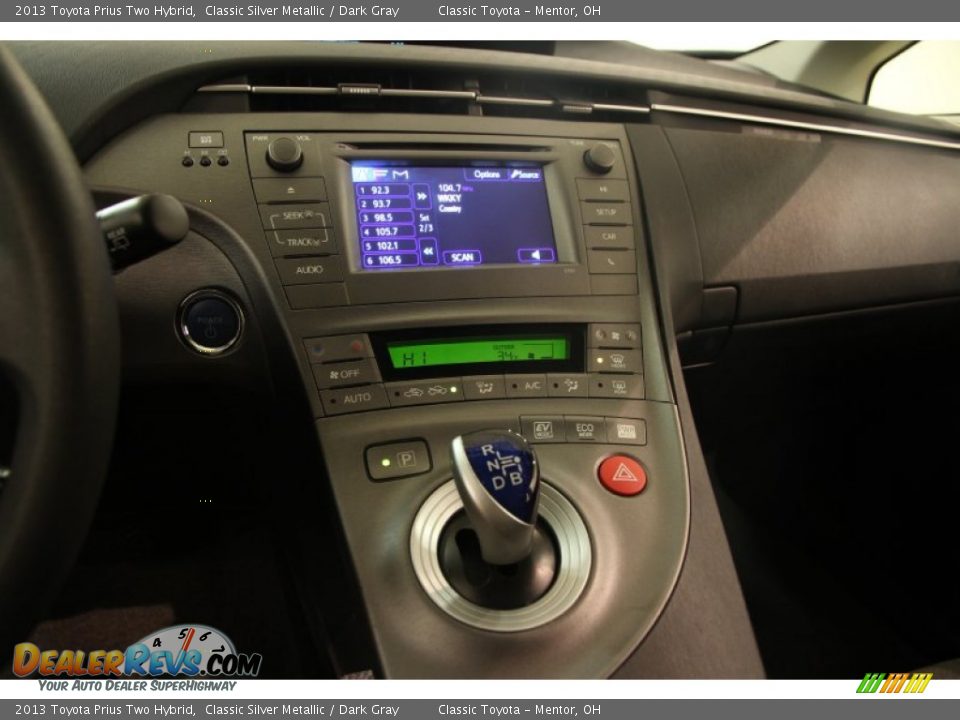 2013 Toyota Prius Two Hybrid Classic Silver Metallic / Dark Gray Photo #9