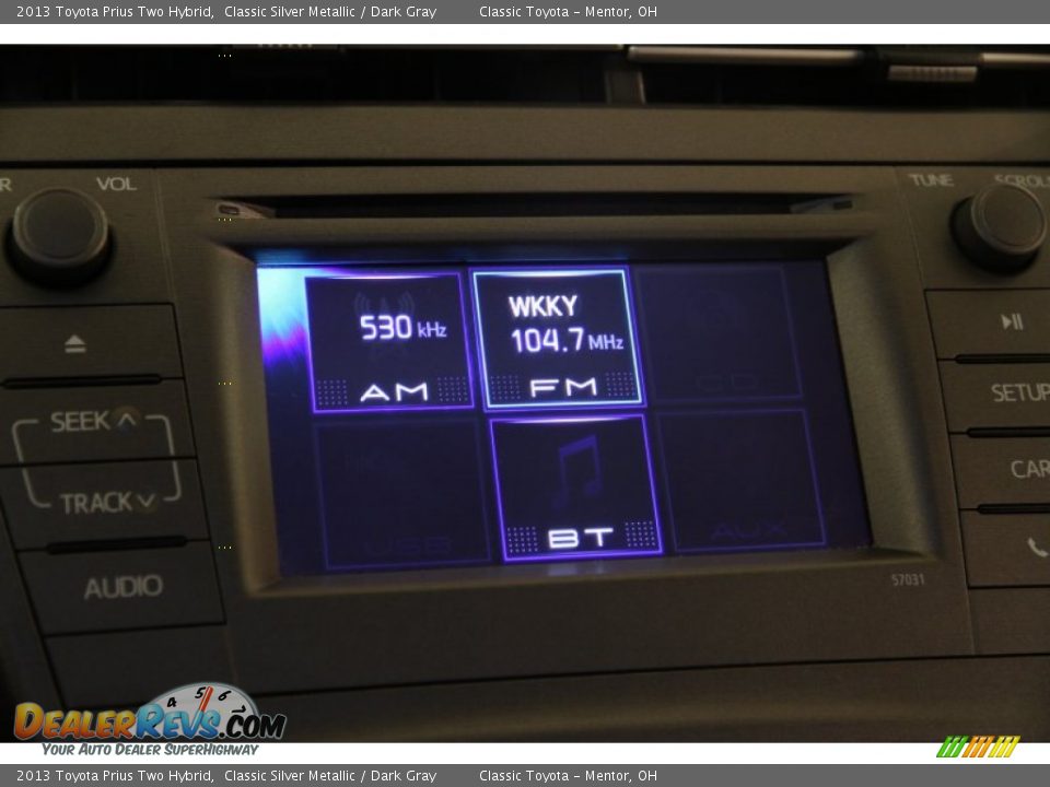 2013 Toyota Prius Two Hybrid Classic Silver Metallic / Dark Gray Photo #11