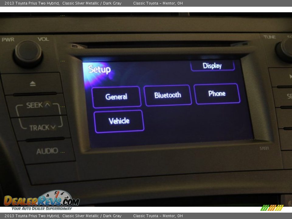 2013 Toyota Prius Two Hybrid Classic Silver Metallic / Dark Gray Photo #12