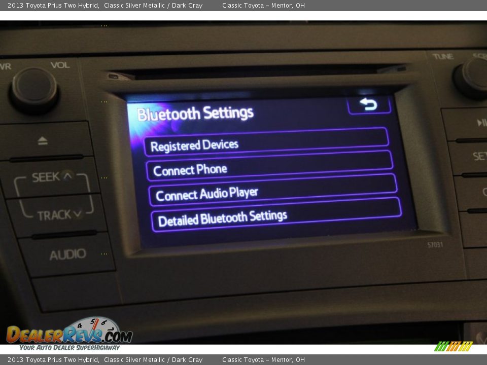 2013 Toyota Prius Two Hybrid Classic Silver Metallic / Dark Gray Photo #14