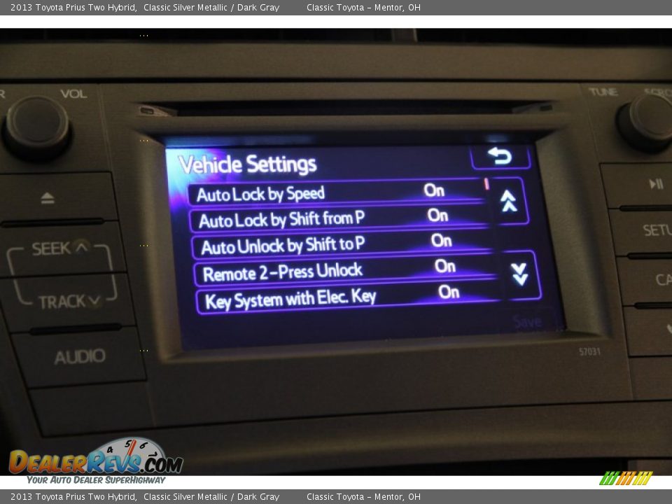 2013 Toyota Prius Two Hybrid Classic Silver Metallic / Dark Gray Photo #15