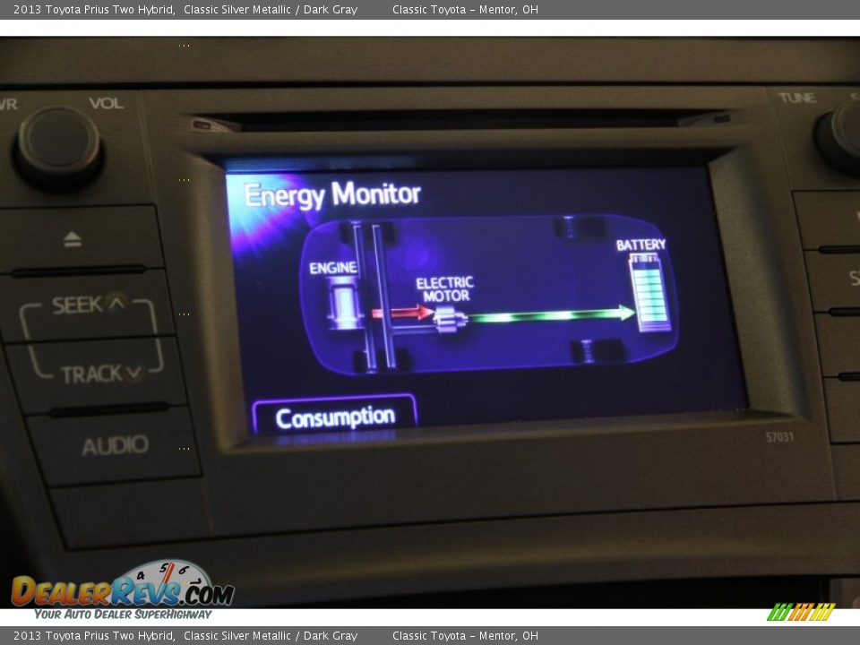 2013 Toyota Prius Two Hybrid Classic Silver Metallic / Dark Gray Photo #16