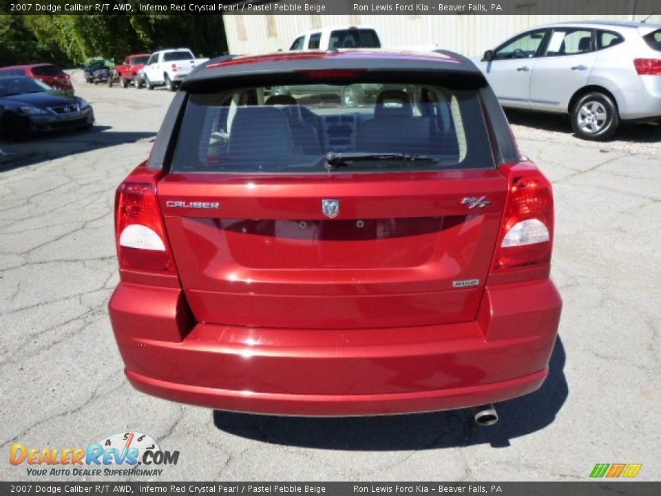 2007 Dodge Caliber R/T AWD Inferno Red Crystal Pearl / Pastel Pebble Beige Photo #7