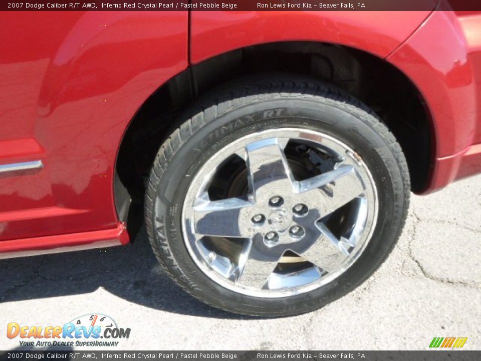 2007 Dodge Caliber R/T AWD Inferno Red Crystal Pearl / Pastel Pebble Beige Photo #9