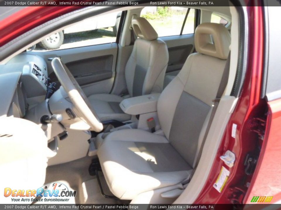 2007 Dodge Caliber R/T AWD Inferno Red Crystal Pearl / Pastel Pebble Beige Photo #10