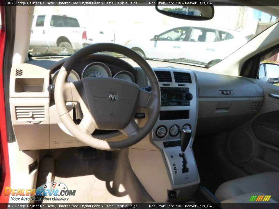 2007 Dodge Caliber R/T AWD Inferno Red Crystal Pearl / Pastel Pebble Beige Photo #14