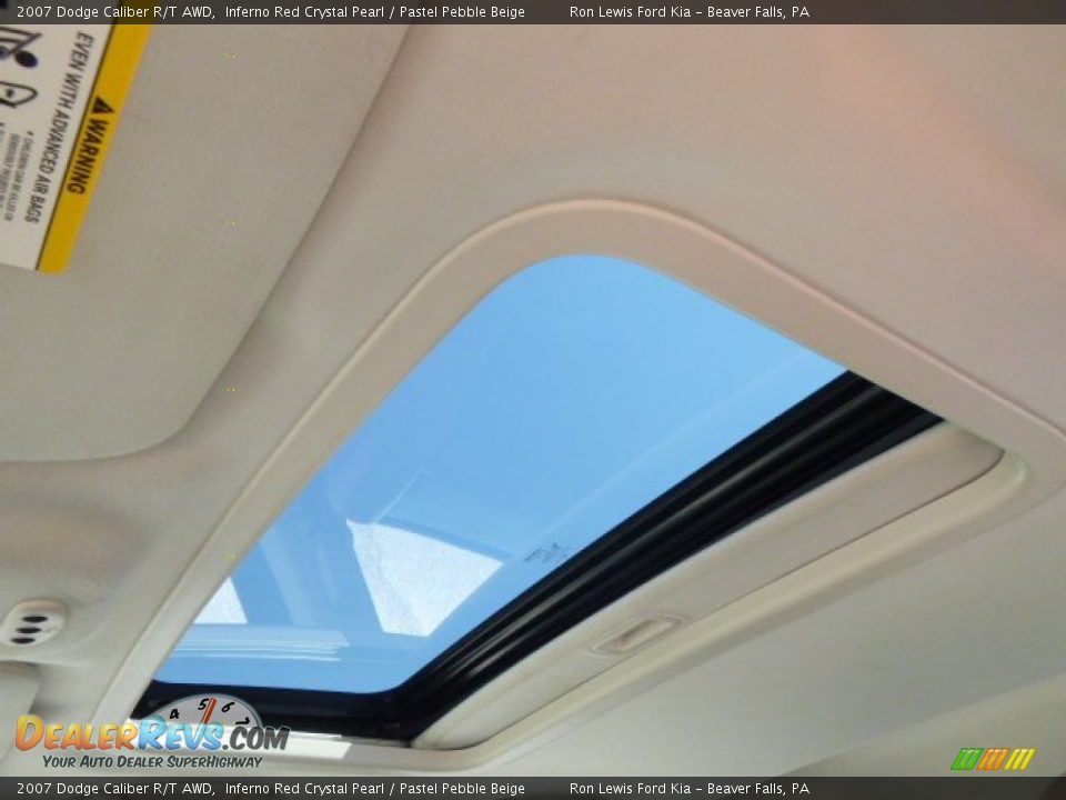 2007 Dodge Caliber R/T AWD Inferno Red Crystal Pearl / Pastel Pebble Beige Photo #15