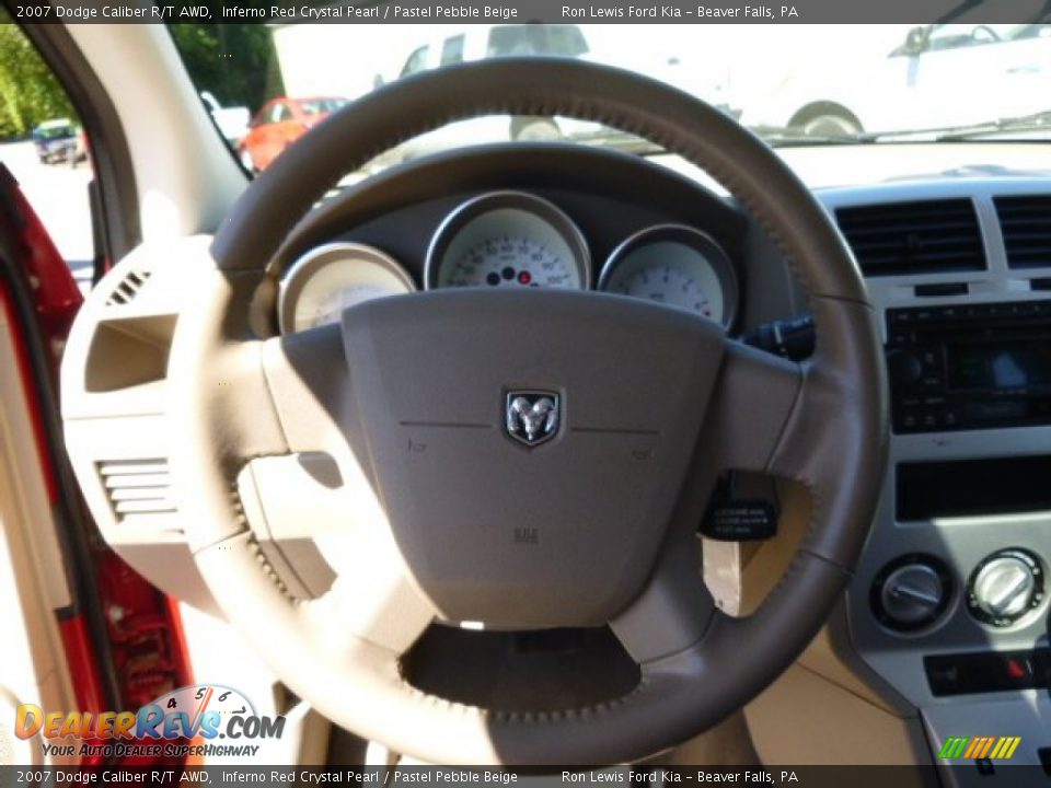 2007 Dodge Caliber R/T AWD Inferno Red Crystal Pearl / Pastel Pebble Beige Photo #18