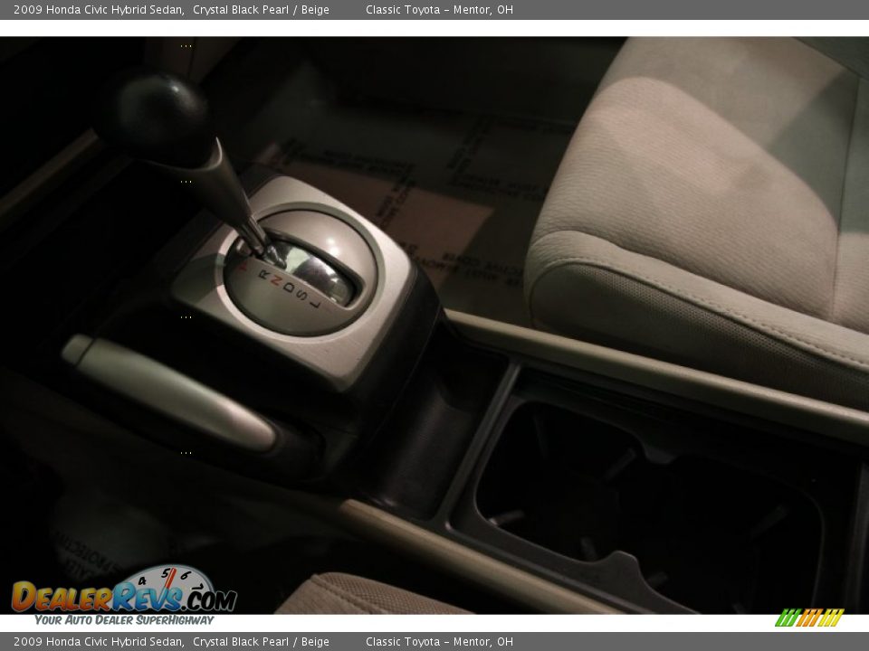 2009 Honda Civic Hybrid Sedan Crystal Black Pearl / Beige Photo #10