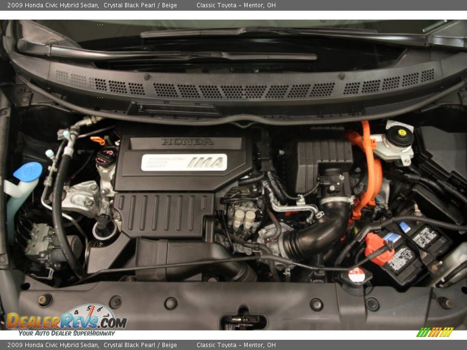 2009 Honda Civic Hybrid Sedan Crystal Black Pearl / Beige Photo #15