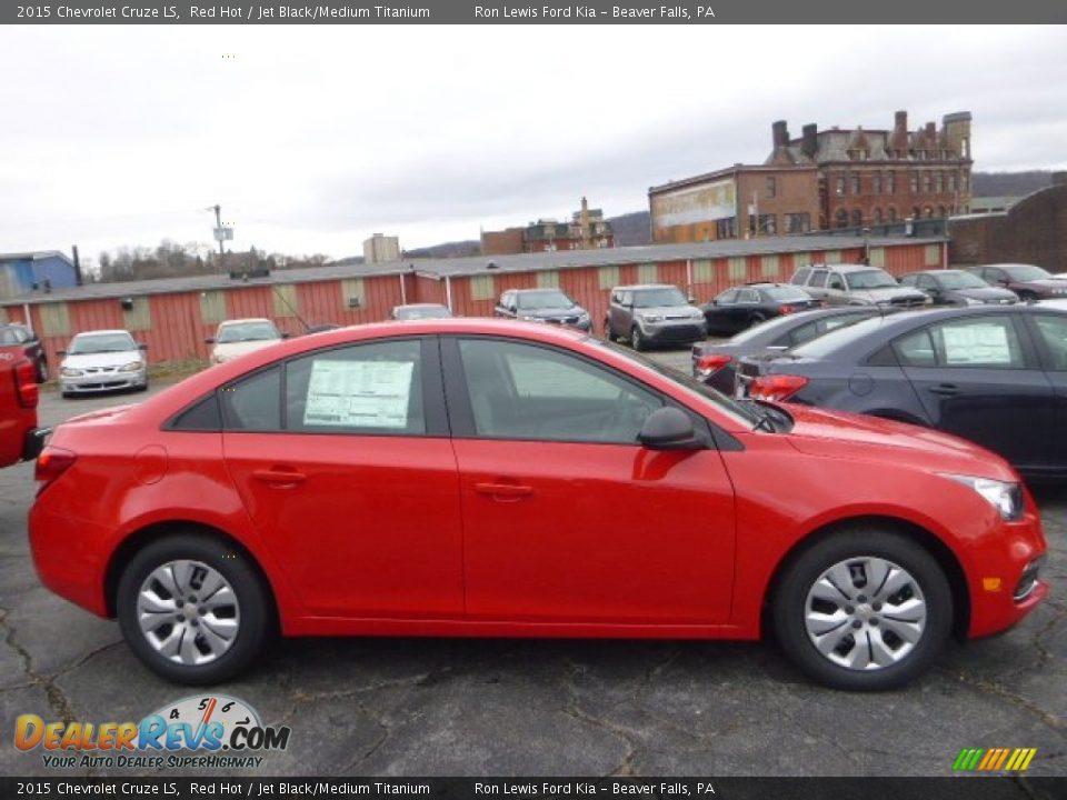 2015 Chevrolet Cruze LS Red Hot / Jet Black/Medium Titanium Photo #1