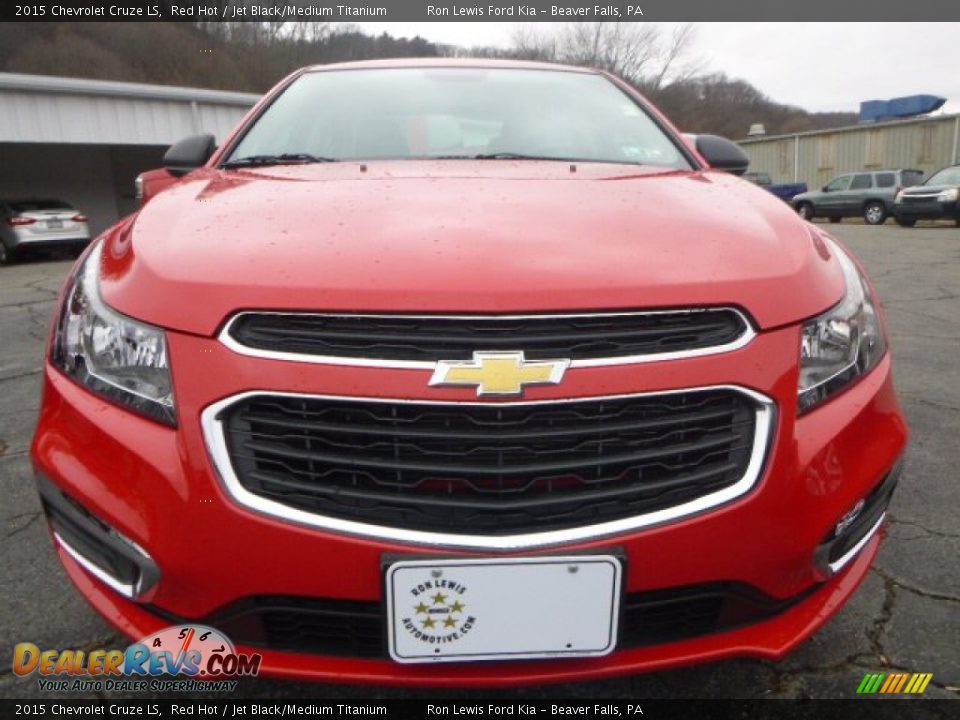 2015 Chevrolet Cruze LS Red Hot / Jet Black/Medium Titanium Photo #3