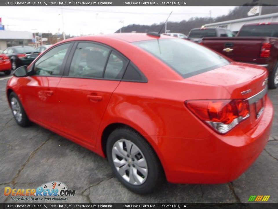 2015 Chevrolet Cruze LS Red Hot / Jet Black/Medium Titanium Photo #6