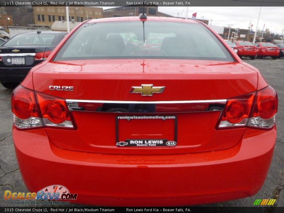 2015 Chevrolet Cruze LS Red Hot / Jet Black/Medium Titanium Photo #7