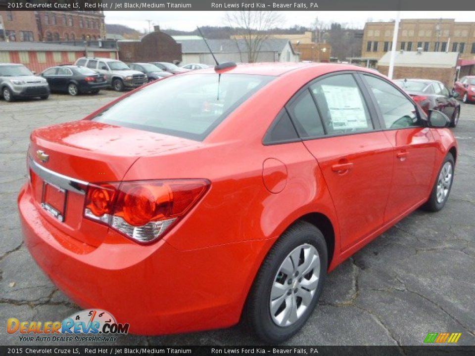 2015 Chevrolet Cruze LS Red Hot / Jet Black/Medium Titanium Photo #8