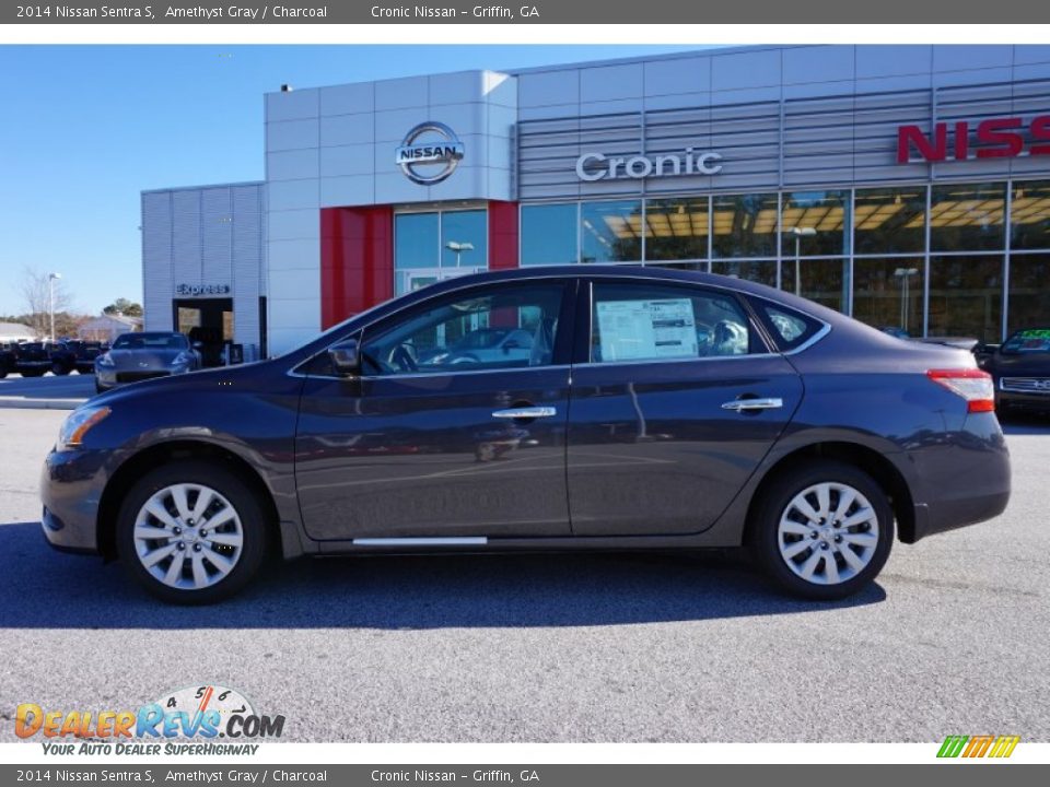 2014 Nissan Sentra S Amethyst Gray / Charcoal Photo #2