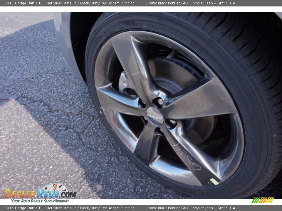 2015 Dodge Dart GT Billet Silver Metallic / Black/Ruby Red Accent Stitching Photo #11