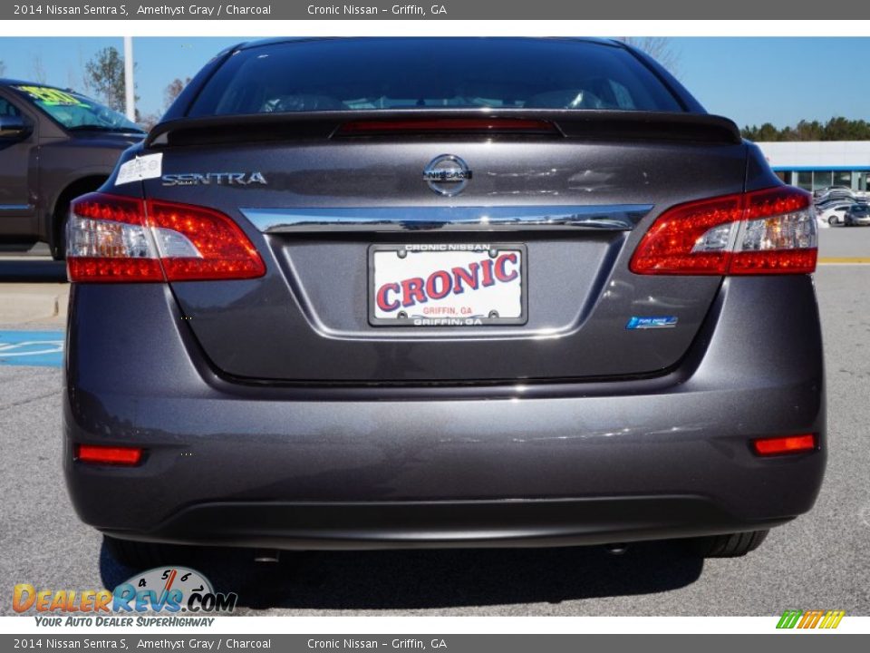 2014 Nissan Sentra S Amethyst Gray / Charcoal Photo #4