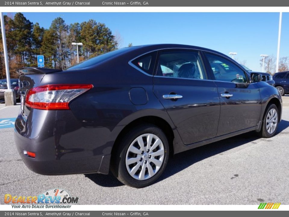 2014 Nissan Sentra S Amethyst Gray / Charcoal Photo #5