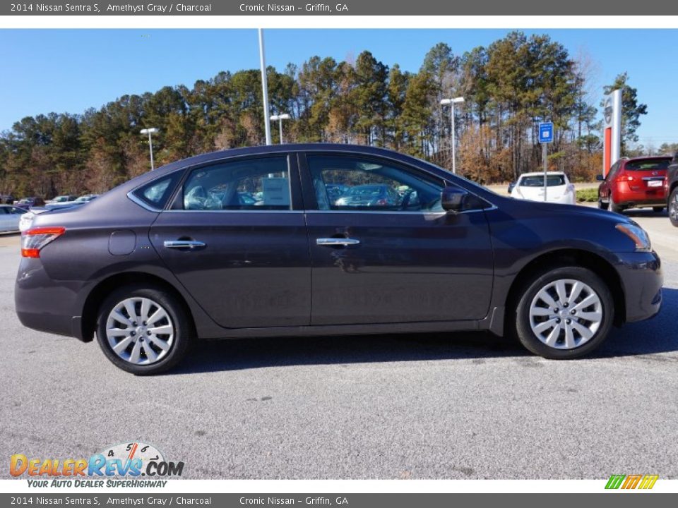 2014 Nissan Sentra S Amethyst Gray / Charcoal Photo #6