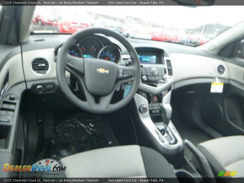 2015 Chevrolet Cruze LS Red Hot / Jet Black/Medium Titanium Photo #14