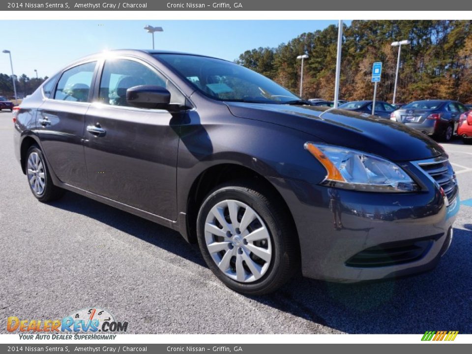 2014 Nissan Sentra S Amethyst Gray / Charcoal Photo #7