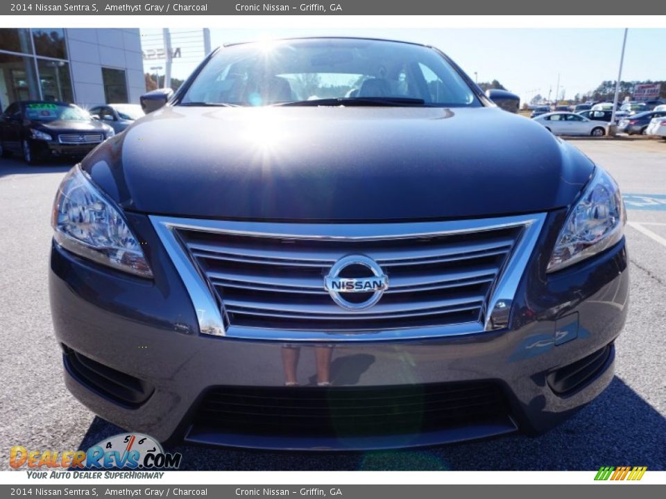 2014 Nissan Sentra S Amethyst Gray / Charcoal Photo #8