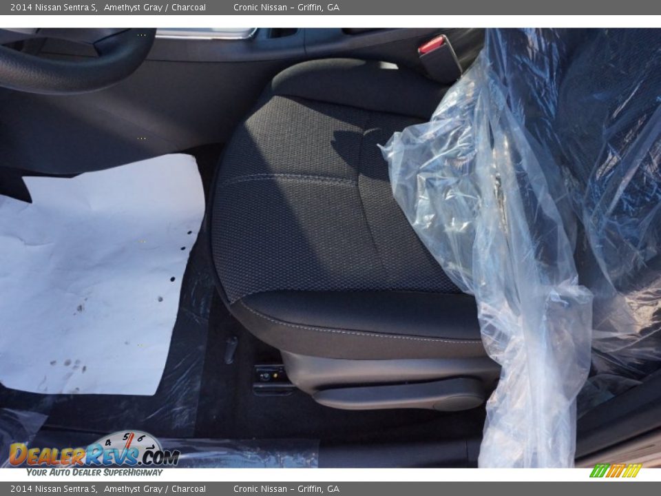 2014 Nissan Sentra S Amethyst Gray / Charcoal Photo #9