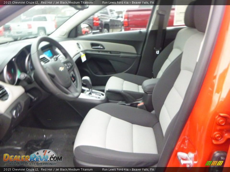 2015 Chevrolet Cruze LS Red Hot / Jet Black/Medium Titanium Photo #17